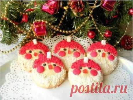 Новогодний десерт «Дед Мороз». Простая идея!