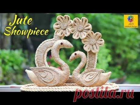 DIY Swans with Jute Rope | Swan Couple Home Decor Showpiece | Jute Craft Decoration Design