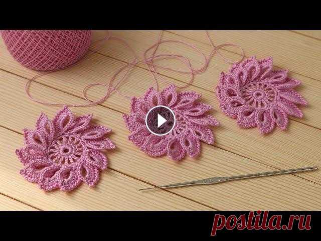 Простой ЦВЕТОК крючком МАСТЕР-КЛАСС вязание для начинающих how to crochet a flower for beginners МОЙ INSTAGRAM: @Litke Tatyana - @Уроки ВЯЗАНИЯ Литке Татьяны @Уроки ВЯЗАНИЯ для начинающих ЦВЕТЫ крючком мастер-классы: ЛИСТИКИ крючком мастер-классы:...
