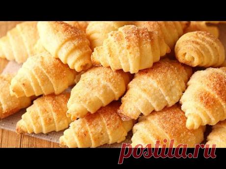 ТВОРОЖНЫЕ Рогалики!🥐 ПРОСТОЙ РЕЦЕПТ за МИНУТЫ! Творожное ПЕЧЕНЬЕ. Тают ВО Рту. Выпечка к ЧАЮ БЫСТРО!