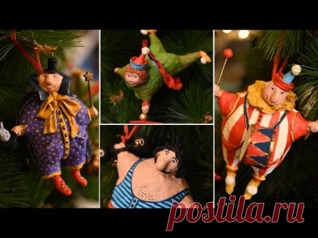 Ватные елочные игрушки своими руками / Цирковая труппа на елку