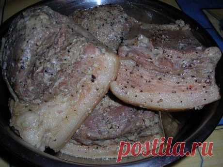 Самая вкусная вареная грудинка