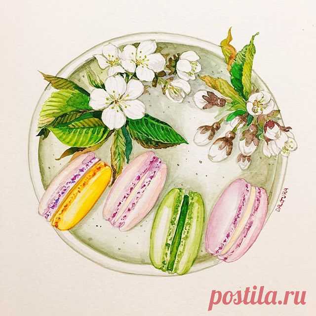 #dailydrawing#art#마카롱#꽃