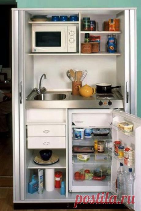 Крошечная кухня — крутые решения для очень ограниченного пространства