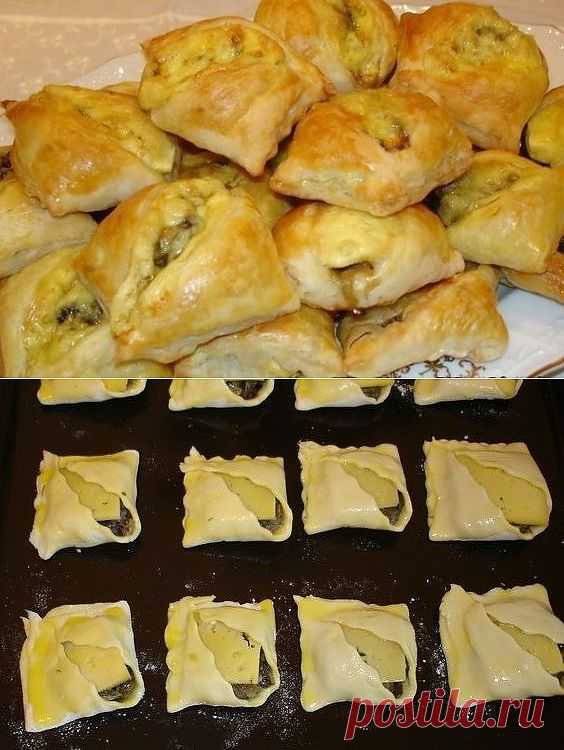 Как приготовить блюдо "закусочные пирожки с грибами и сыром" - рецепт, ингридиенты и фотографии | sloosh