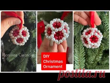 How to make beaded Christmas ornaments || beaded ball ornaments || Christmas gift ideas
