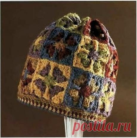 Как В свое Время Бабушка: "ШАПОЧКА В SQUARES КРЮЧКОМ СХЕМА