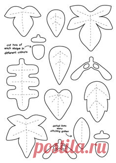 leaf templates - these would be great out of felt…