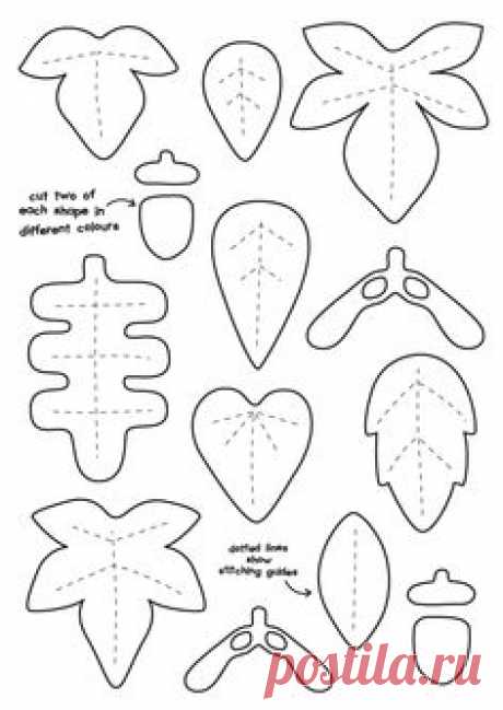 leaf templates - these would be great out of felt…