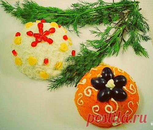 Салат "Новогодние игрушки"