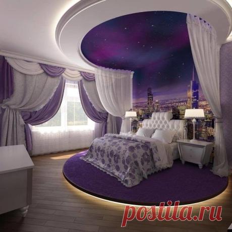 Спальня в фиолетовом