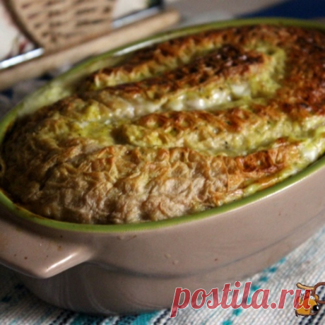 Заливной пирог из вафельных коржей с мясным фаршем