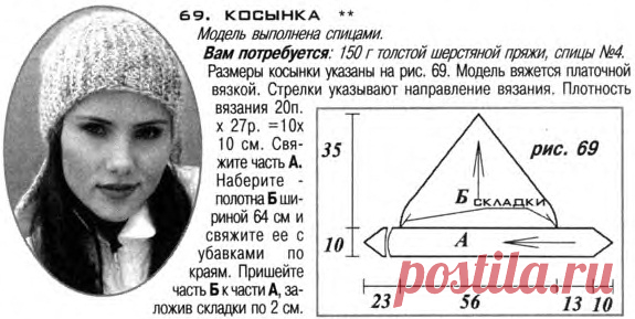 схема вязки на машинке шапка бандана: 40 тыс изображений найдено в Яндекс.Картинках