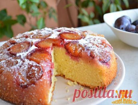 Пирог со сливами перевертыш. Рецепт сливового пирога с фото | Рецепты с фото для любого меню