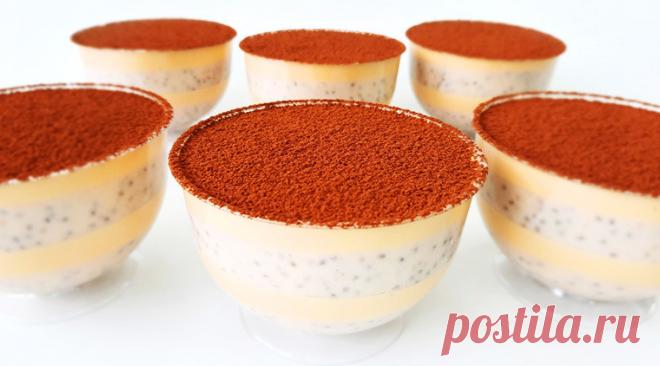 Карамельный десерт с бананами и семенами чиа | Рецепты на FooDee.top