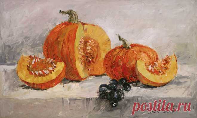 "Просто тыквы" 30х50, х.,м.
