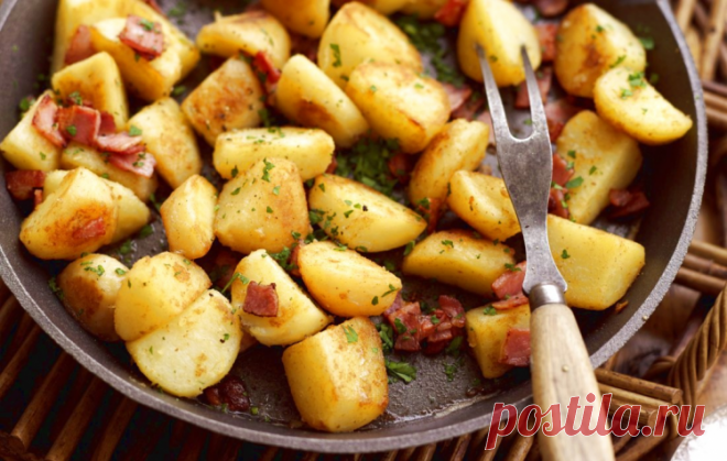 Картошка с салом / Простые рецепты
