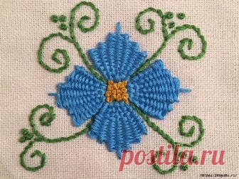 Красивая вышивка, сделанная переплетением нитей — Сделай сам, идеи для творчества - DIY Ideas