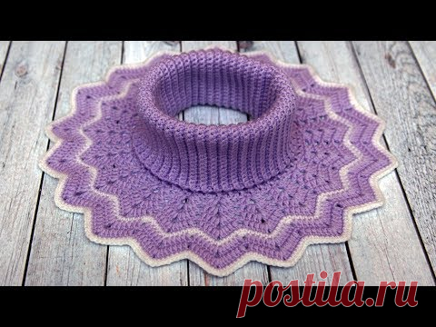 Манишка крючком | Как связать манишку крючком