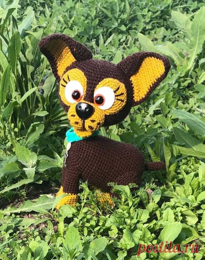Вязаная собачка Нюша схема крючком | Hi Amigurumi