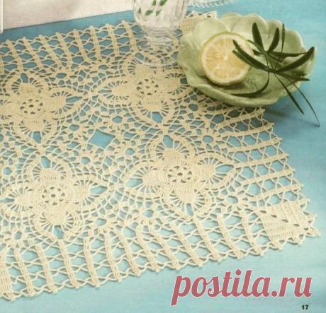 Ажурный мотив крючком