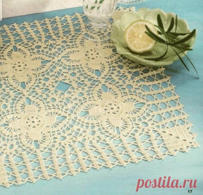 Ажурный мотив крючком
