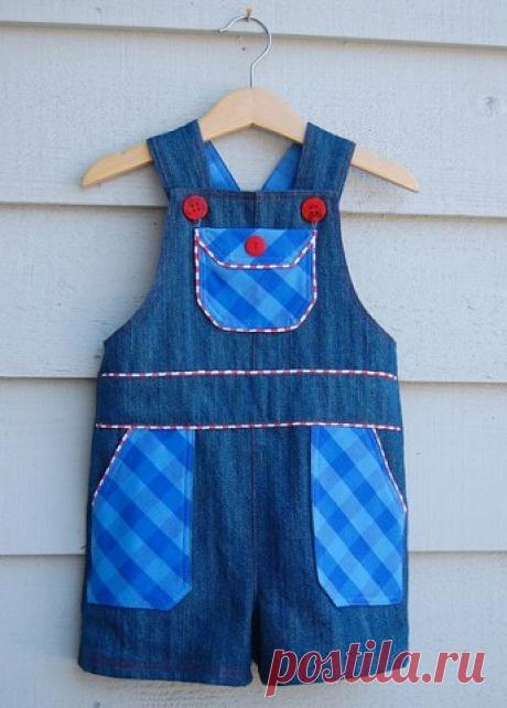 Шьем джинсовый комбинезон для малышей
