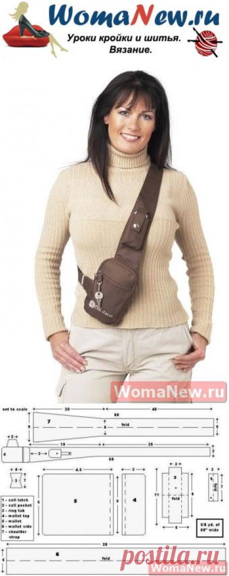 Выкройка сумки через плечо | WomaNew.ru - уроки кройки и шитья!