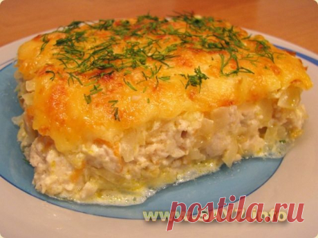 Запеканка с капустой и фаршем
