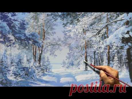 &quot;Tenderness of winter&quot; Acrylic painting. Artist - Viktor Yushkevich. #189