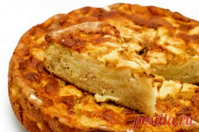 Замечательная пышная Шарлотка с яблоками.