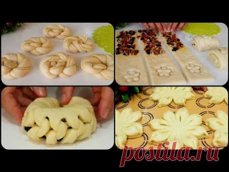ТОП-4 КРАСИВЫЕ БУЛОЧКИ-3ЧАСТЬ/ВКУСНЫЕ ВОЗДУШНЫЕ БУЛОЧКИ НА КАНАЛЕ MAZZALI OSHXONA/ РЕЦЕПТЫ КУЛИНАРИЯ