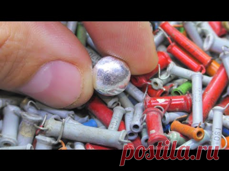 Серебро 99% из 100 грамм трубчатых конденсаторов
