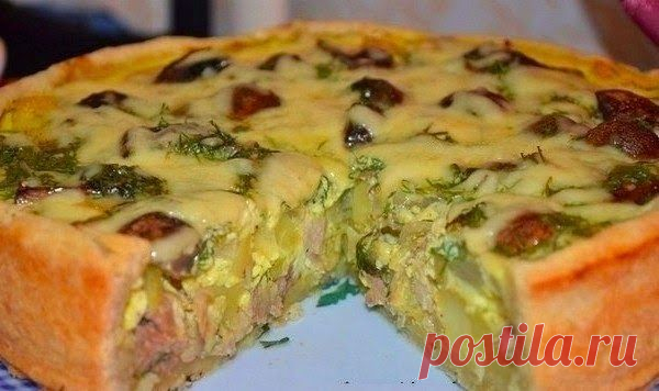 Лучшие кулинарные рецепты: Пирог с курицей и картофелем
