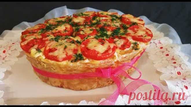 Заливной пирог с капустой в лаваше.Вкусно, бюджетно, красиво!