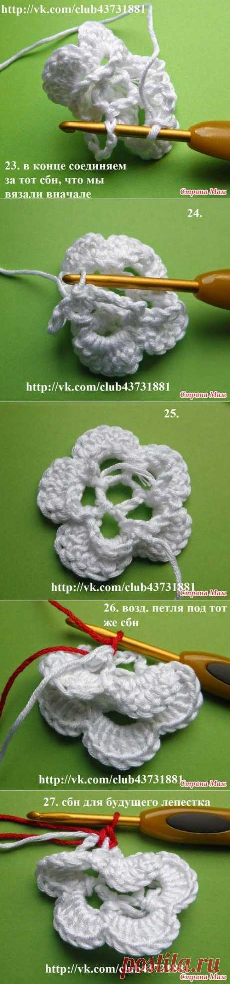 Irish crochet &: Цветок от Аллы Коваль.