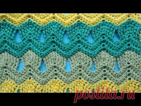 Ripple Crochet pattern Зигзаг Узоры вязания спицами 23