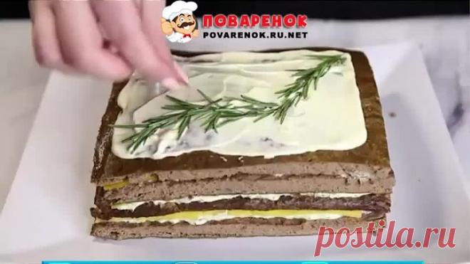 Быстрый ПЕЧЕНОЧНЫЙ ТОРТ из Куриной печени на НОВОГОДНИЙ СТОЛ 2024
