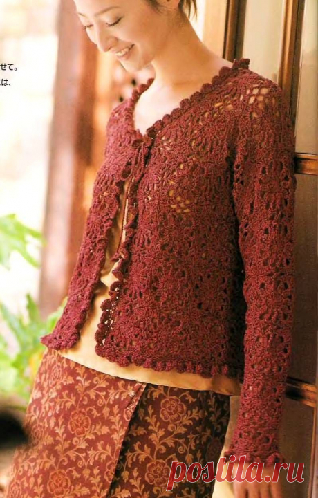 Жакет из цветочных мотивов .