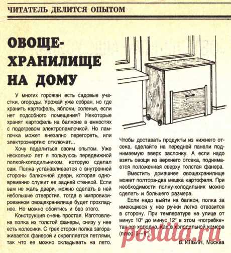 Овощехранилище на дому