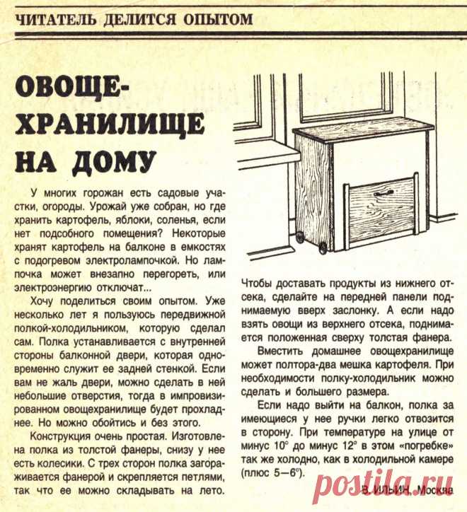 Овощехранилище на дому