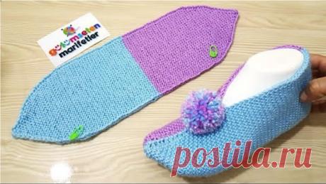 İki renkli sonbahar patik modeli yapımı / iki şişle kolay patik yapımı