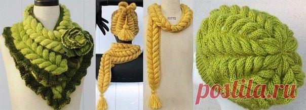 Узор "Азиатский колосок" спицами. Описание.