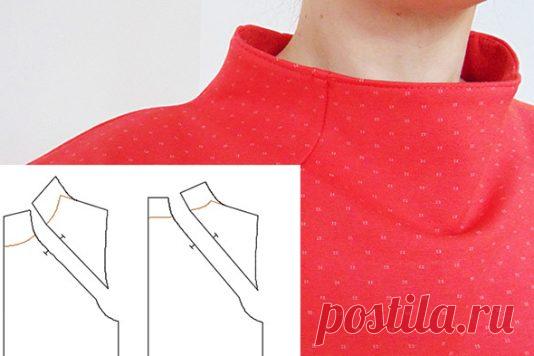 Цельнокроеный воротник выкройка