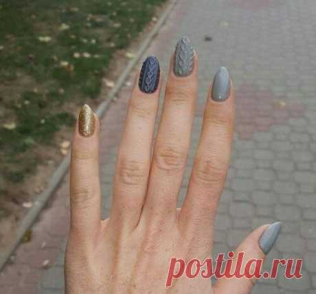 Вязаный маникюр - зимний тренд в nail-дизайне