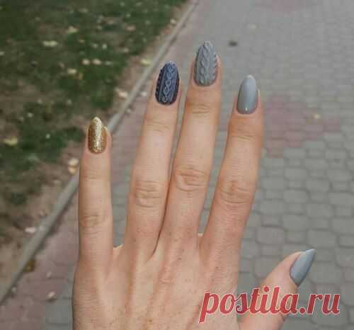 Вязаный маникюр - зимний тренд в nail-дизайне