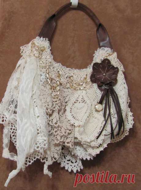 Vintage Purse Make Over Bohemian Victorian Funky Tattered