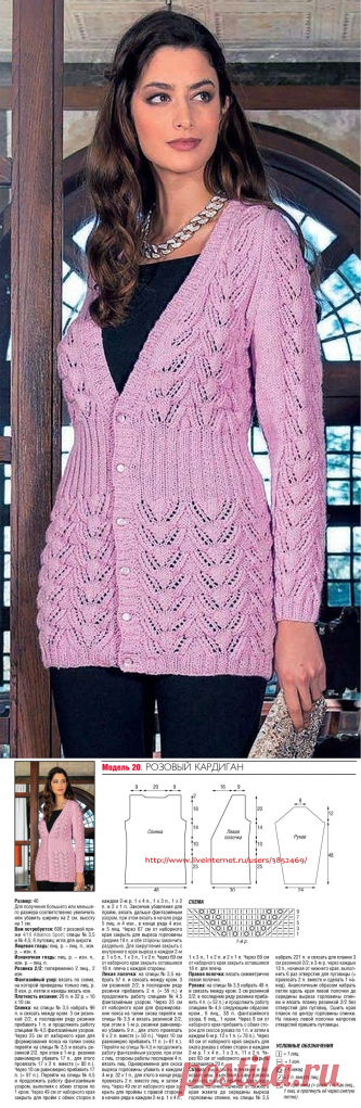 Розовый кардиган спицами — Сделай сам, идеи для творчества - DIY Ideas