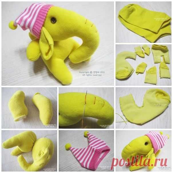 Wonderful DIY Adorable Sock Elephant
