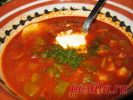 Борщ с кабачком и грибами » Кулинарный сайт